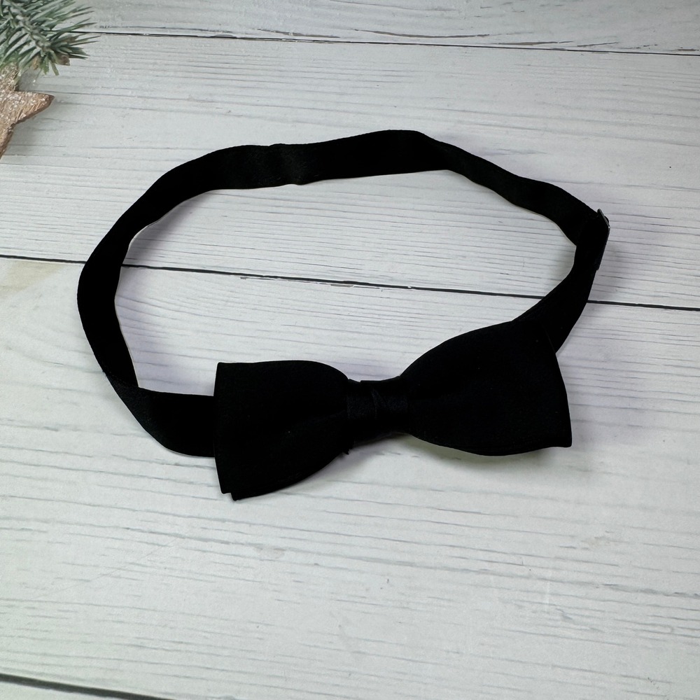 Bow Tie Men One Size Black Pre-Tied Adjustable Formal Tuxedo Accessory